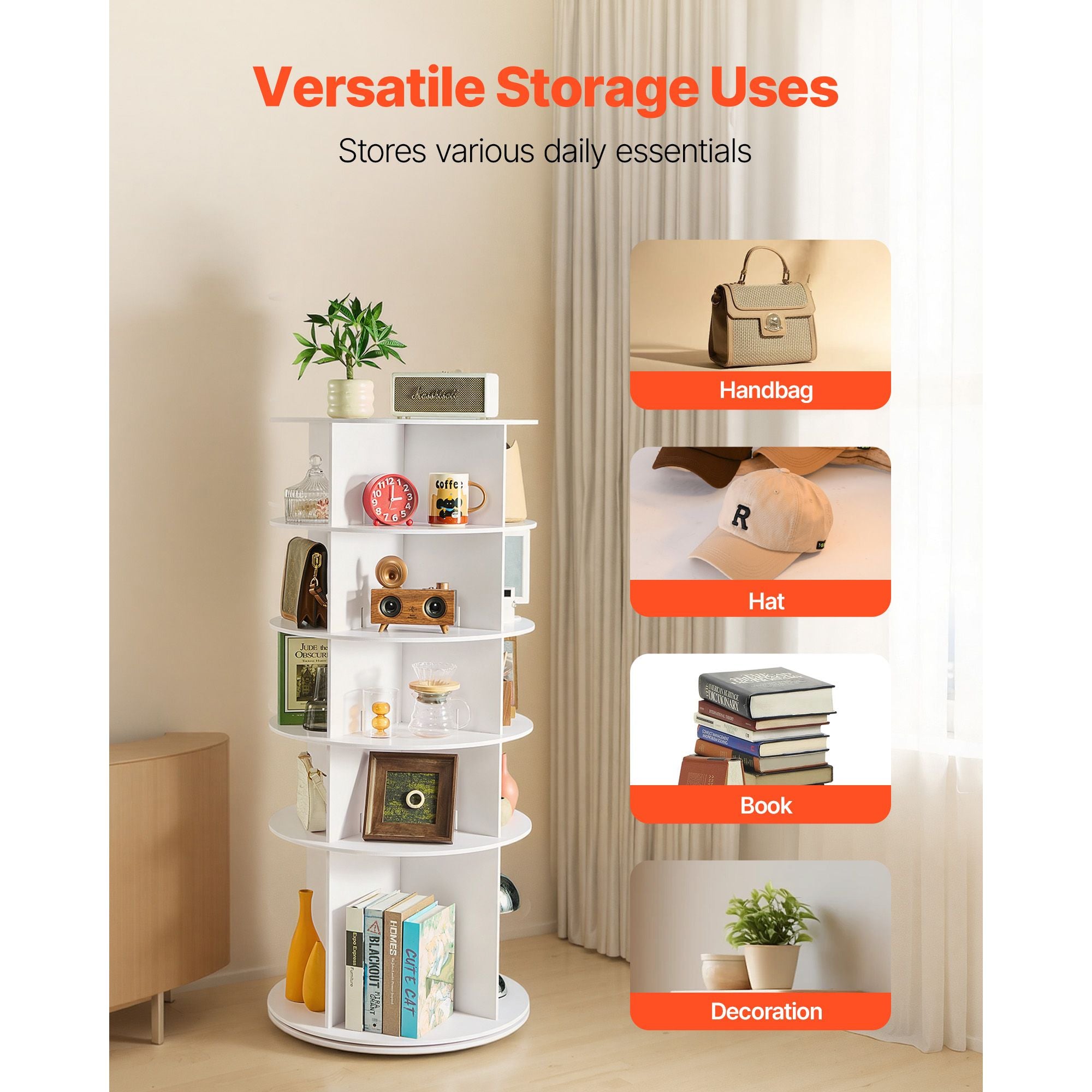 360° Rotating Shoe Rack Tower – Freestanding Spinning Organizer