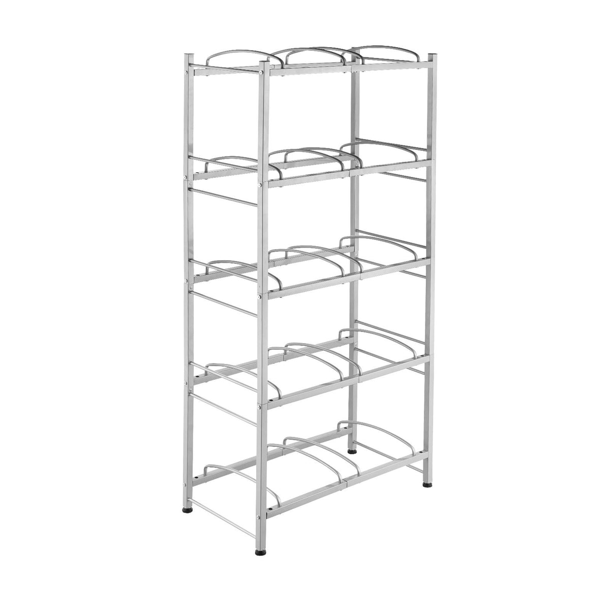 5 Tiers Water Jug Holder, 5 Gallon Water Bottle Holder, Double Row Water Bottle Rack for 10 Bottles