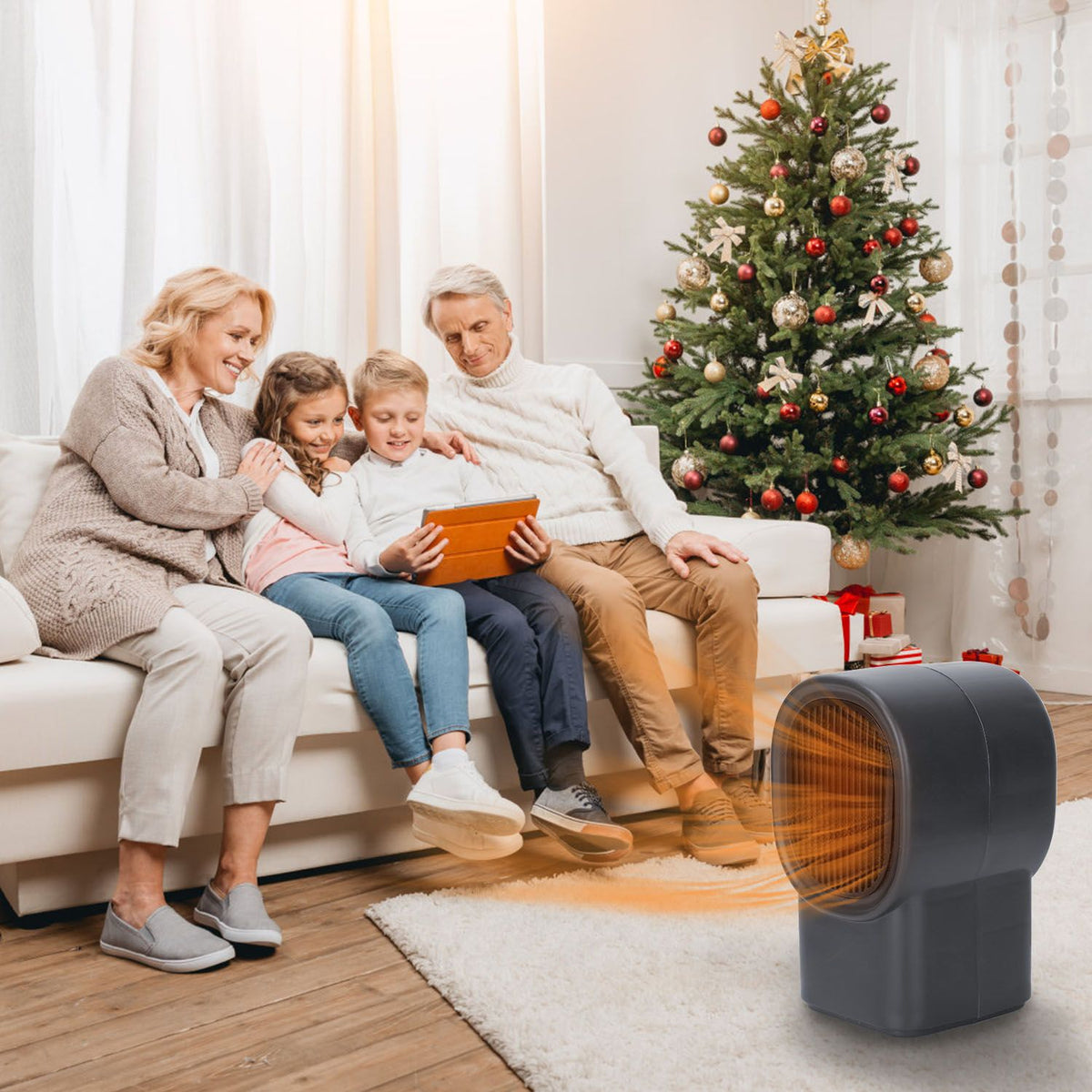 Compact Personal Desktop Fan Heater