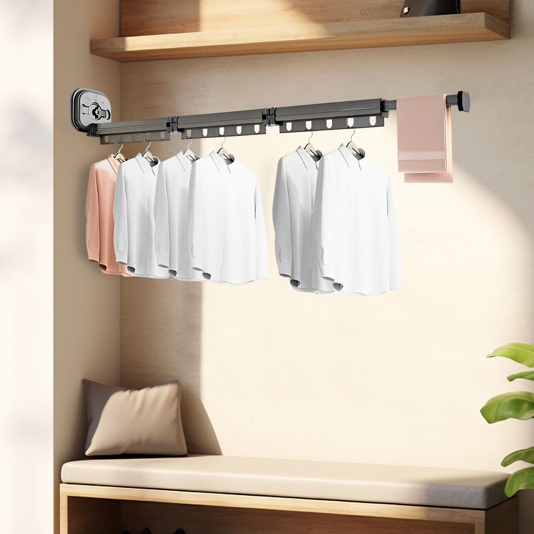 Premium Wall-Mounted Clothing Dry Rack – Modern, Foldable Laundry Organizer