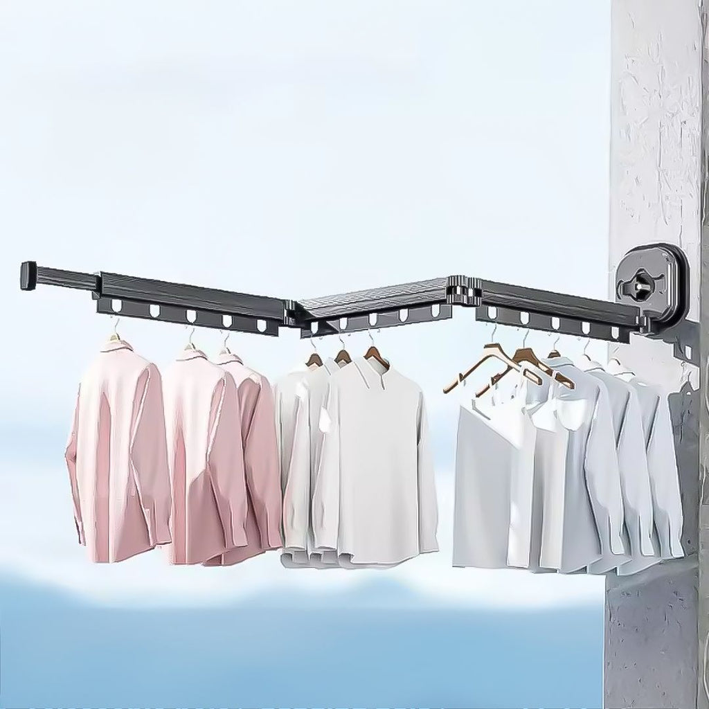 Premium Wall-Mounted Clothing Dry Rack – Modern, Foldable Laundry Organizer