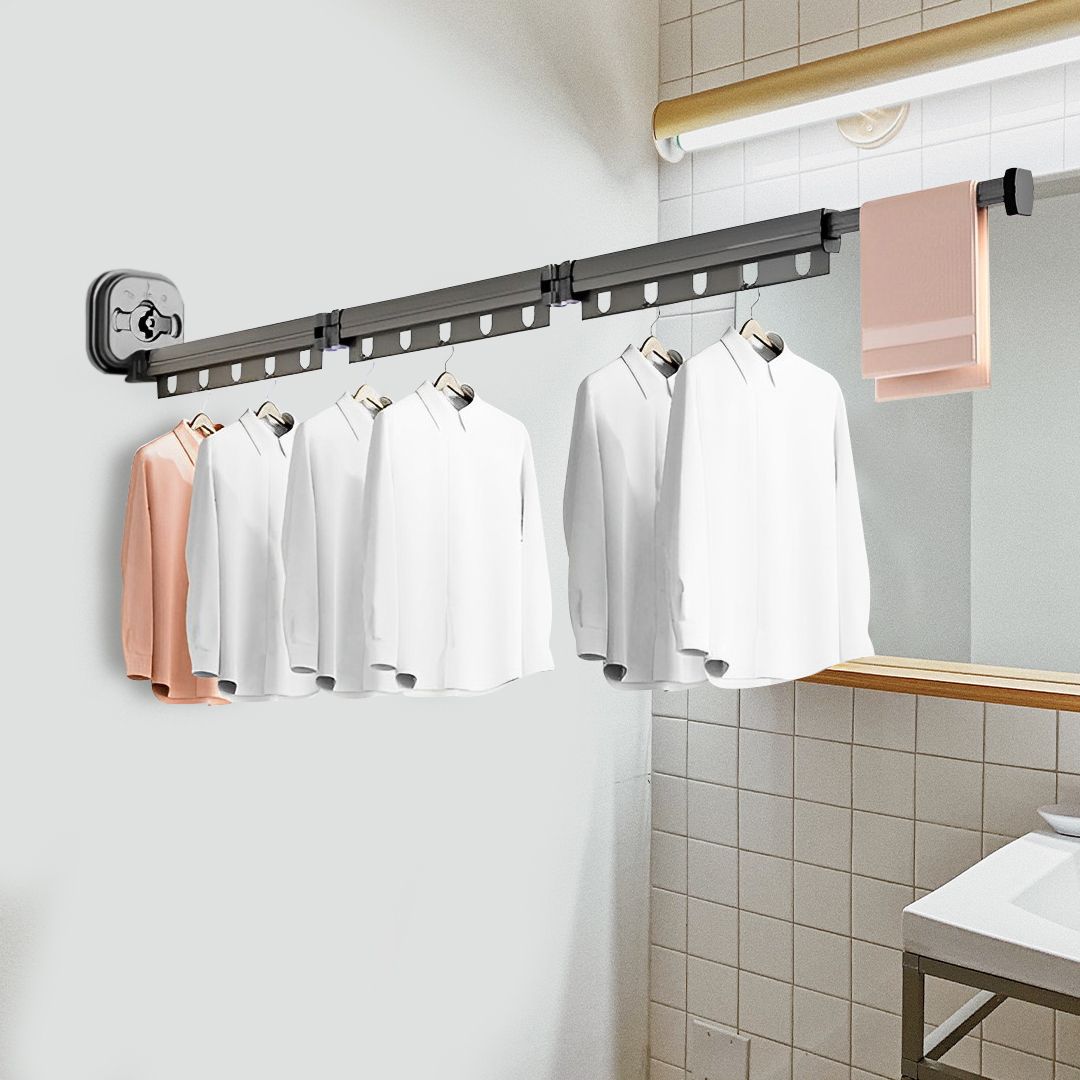 Premium Wall-Mounted Clothing Dry Rack – Modern, Foldable Laundry Organizer