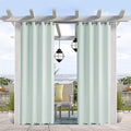 Beige Outdoor Privacy Curtain with Dual Perforations