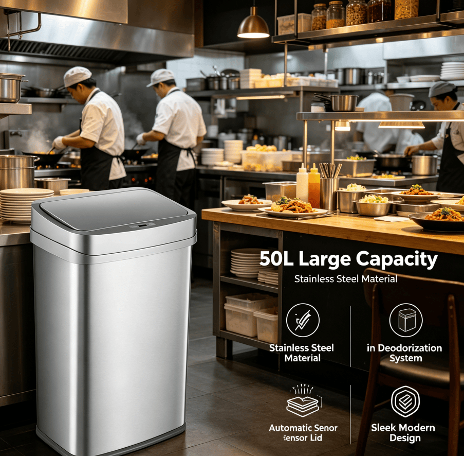 Plug-In Touchless Trash Can with Deodorizing Function