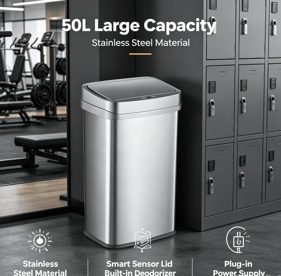 Plug-In Touchless Trash Can with Deodorizing Function