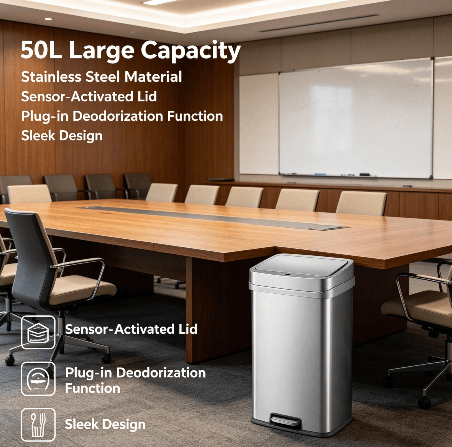 Plug-In Touchless Trash Can with Deodorizing Function