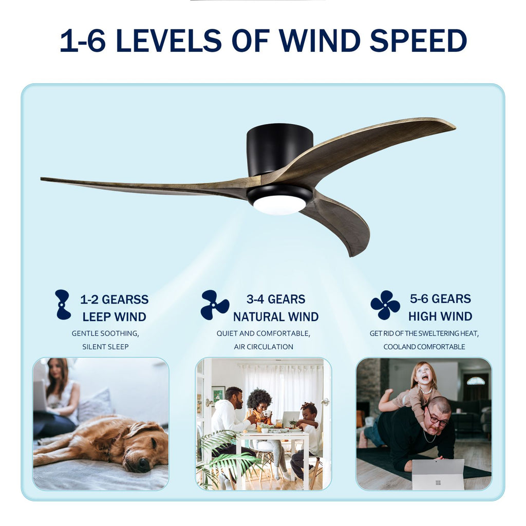 Ceiling Fan with Remote Control, Reversible Airflow for Year-Round Comfort