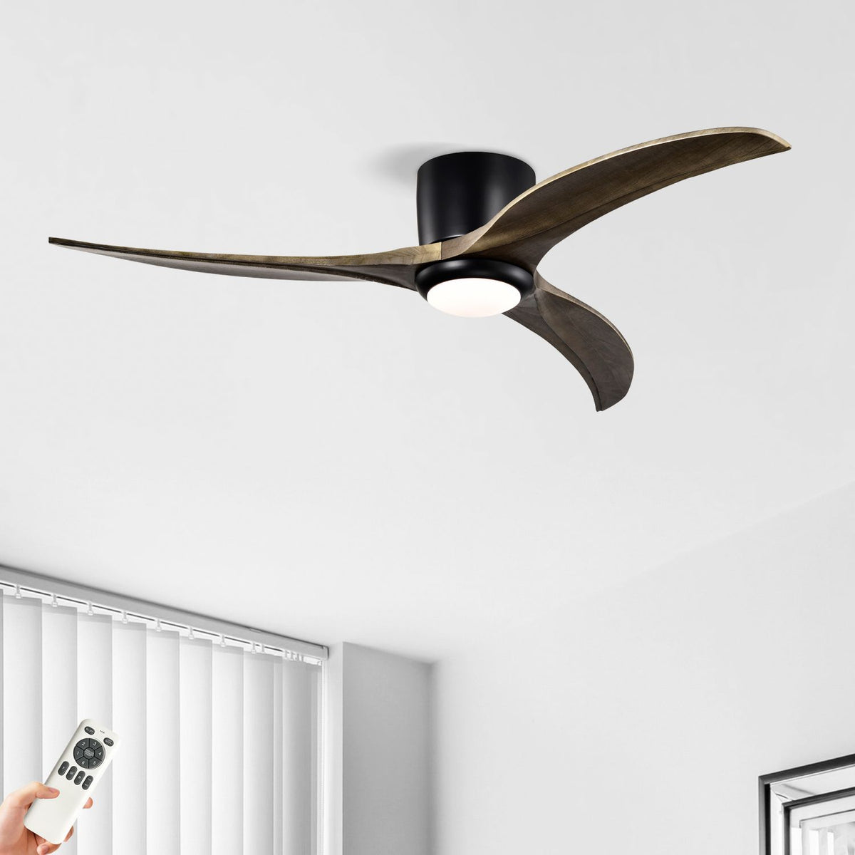 Ceiling Fan with Remote Control, Reversible Airflow for Year-Round Comfort
