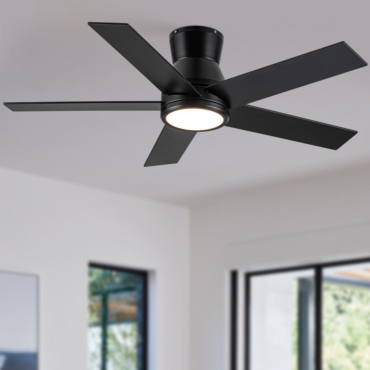 YUHAO Lowe Profile Ceiling Fan with Dimmable Light