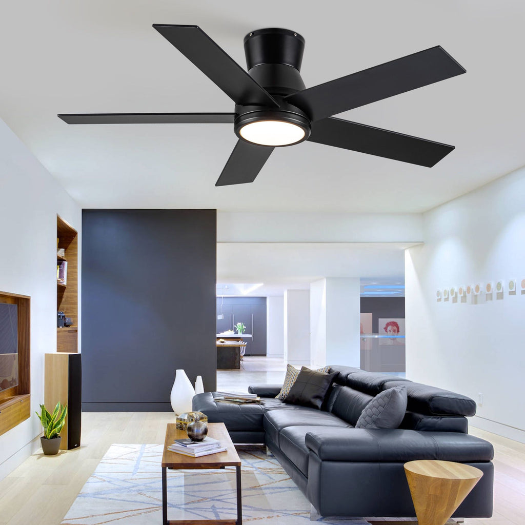 YUHAO Lowe Profile Ceiling Fan with Dimmable Light