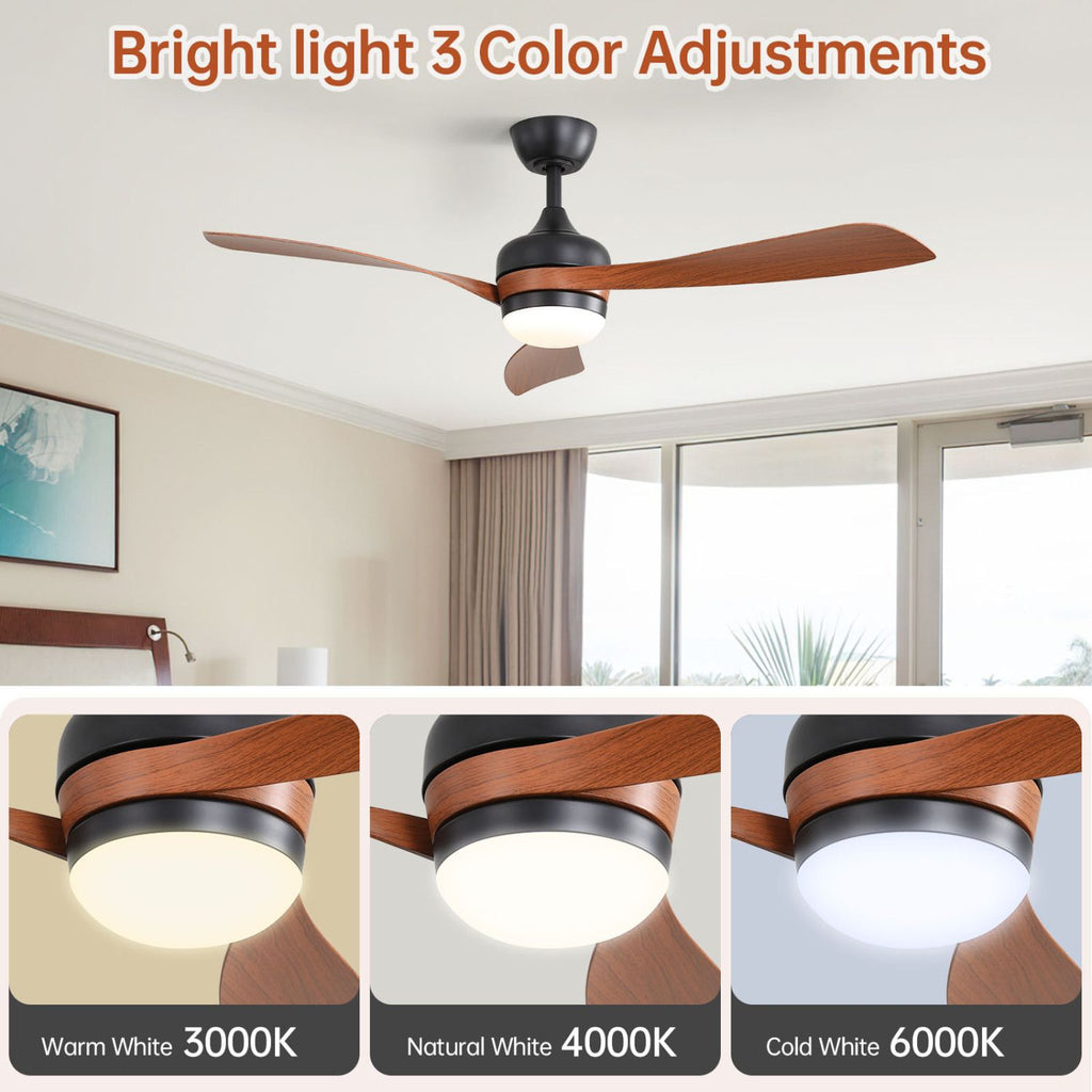 52- Ceiling Fan with Reversible DC Motor and Dimmable LED