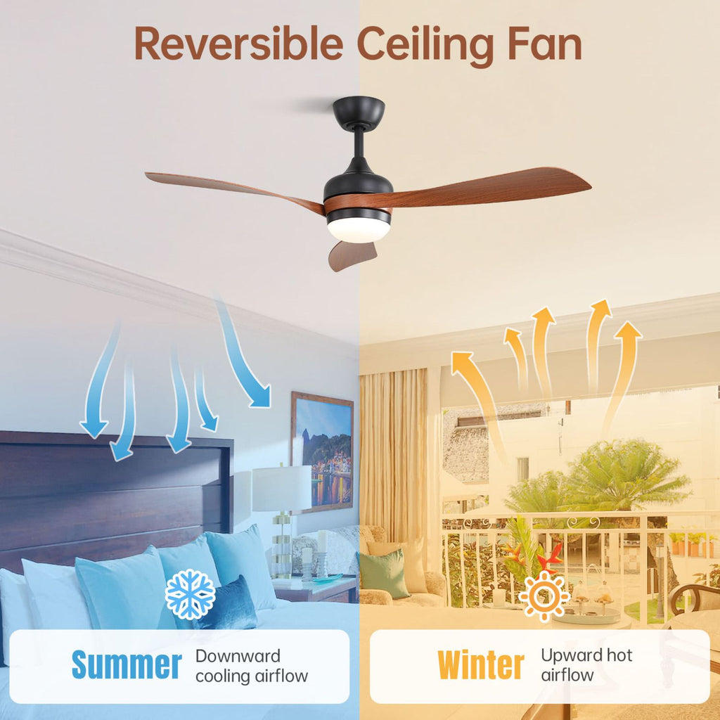 52- Ceiling Fan with Reversible DC Motor and Dimmable LED