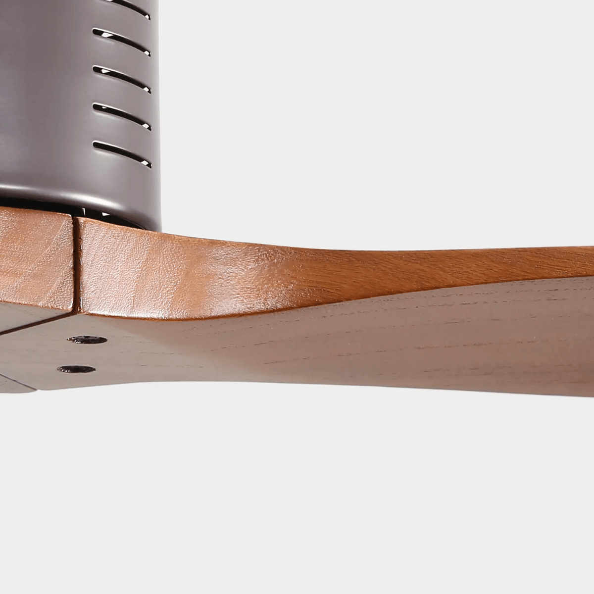 Low-Profile Walnut Ceiling Fan with Remote