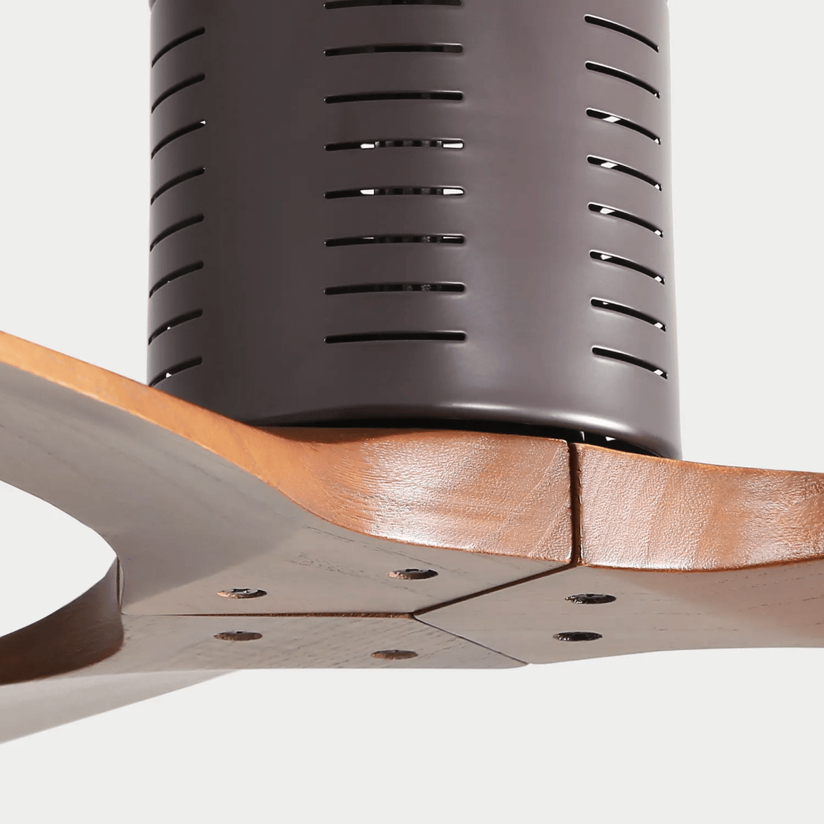 Low-Profile Walnut Ceiling Fan with Remote