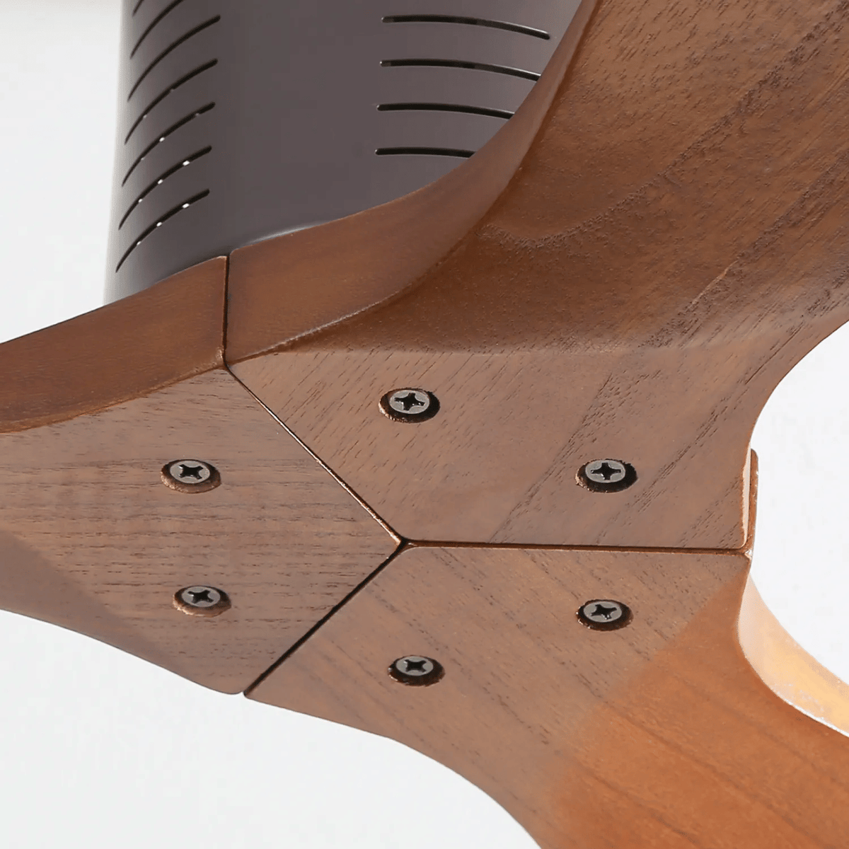 Low-Profile Walnut Ceiling Fan with Remote