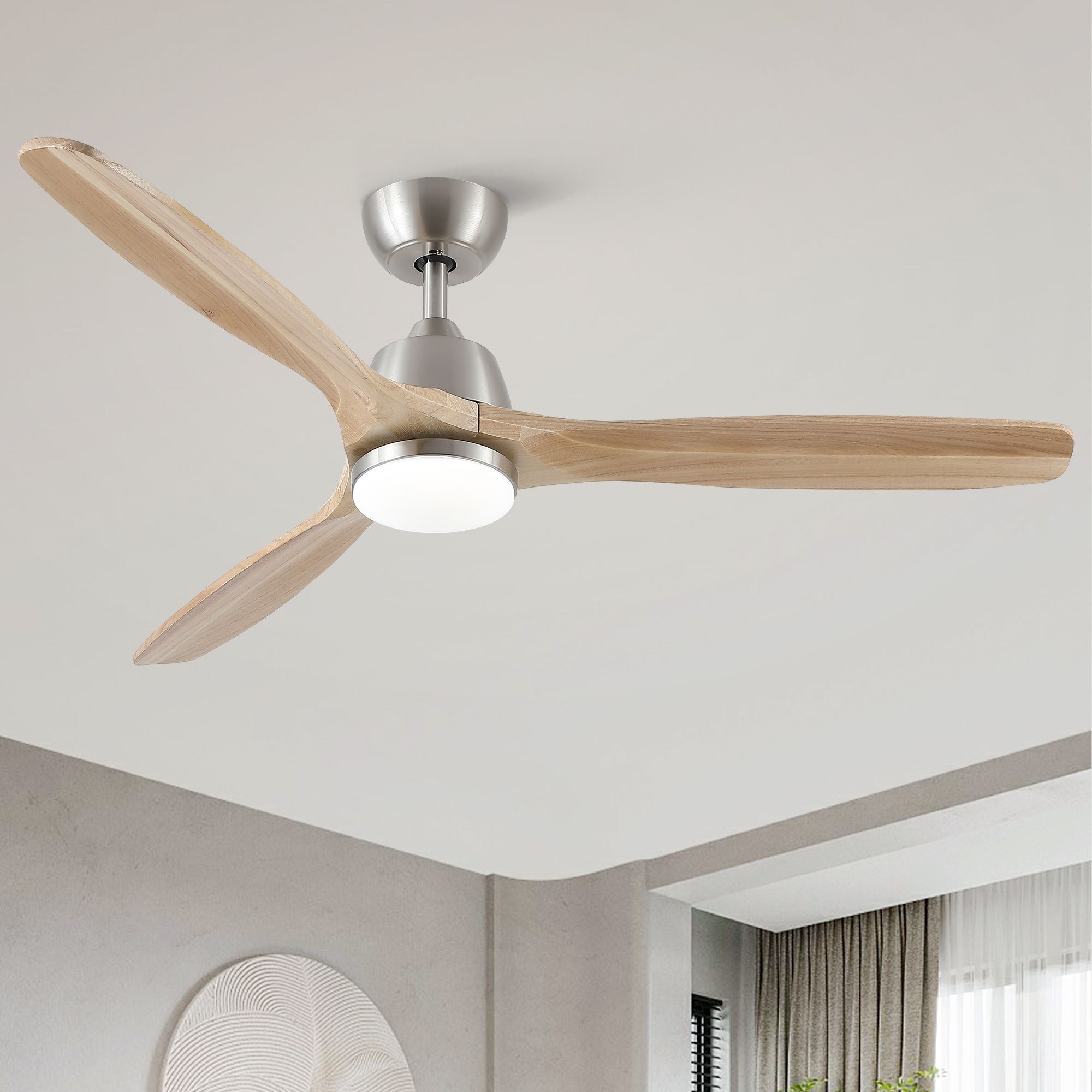 Farmhouse Ceiling Fan with Remote and LED Light