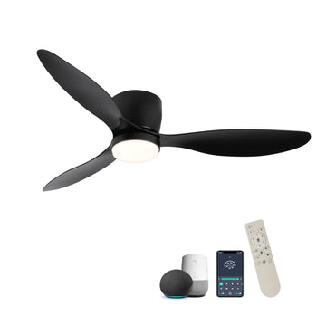 Smart Low-Profile Ceiling Fan with Color-Changing Light