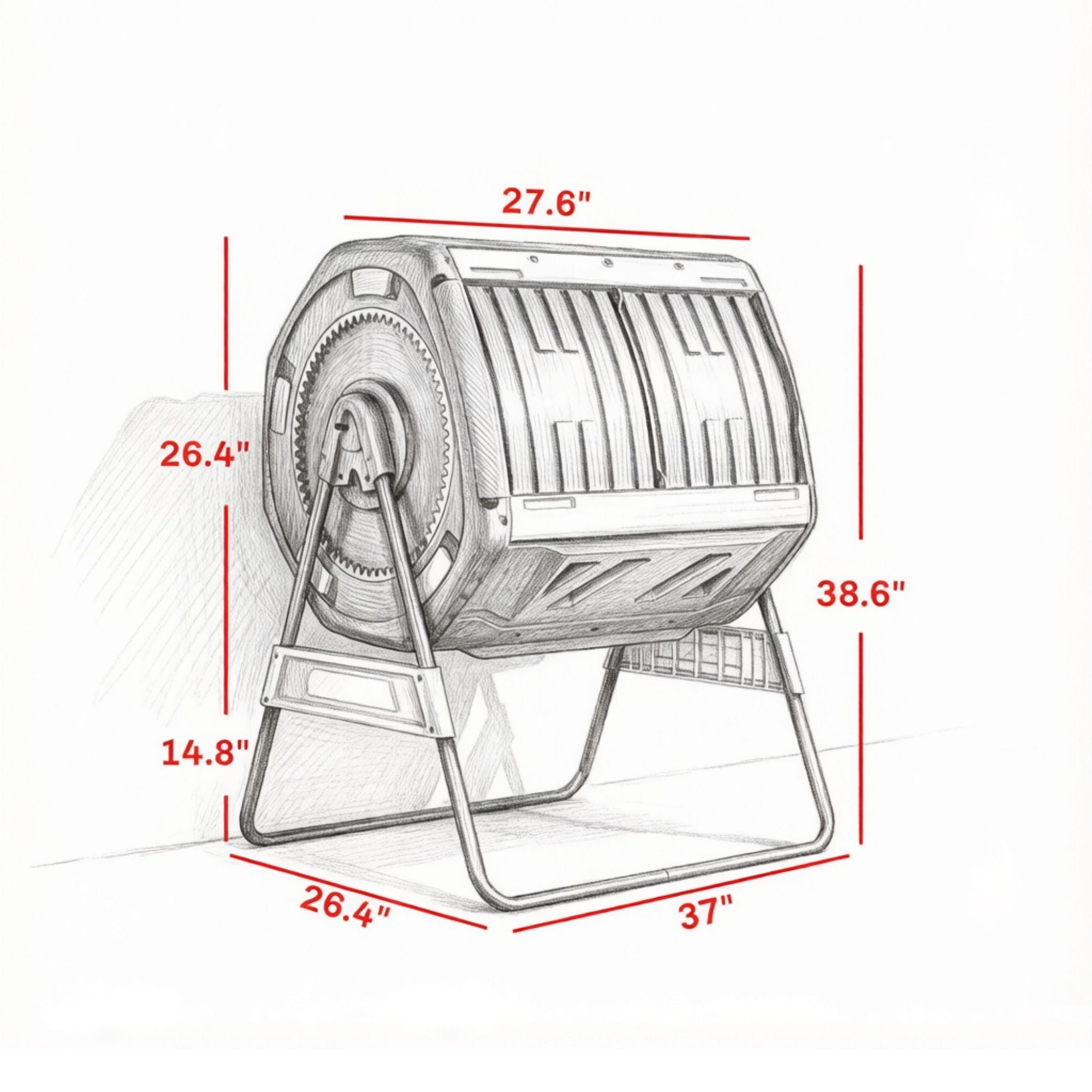 Dual-Chamber Rotating Outdoor Compost Tumbler