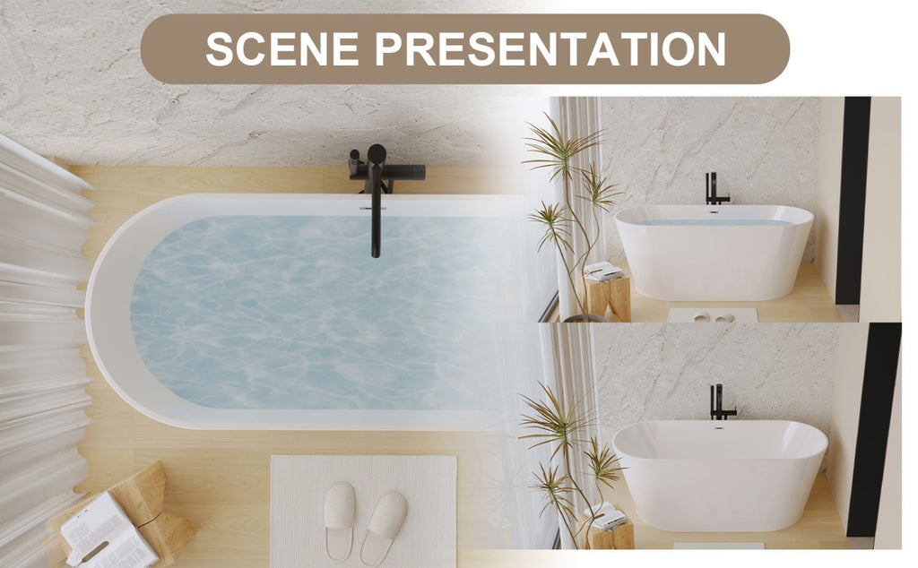 55- Acrylic Freestanding Bathtub for a Luxurious Soak