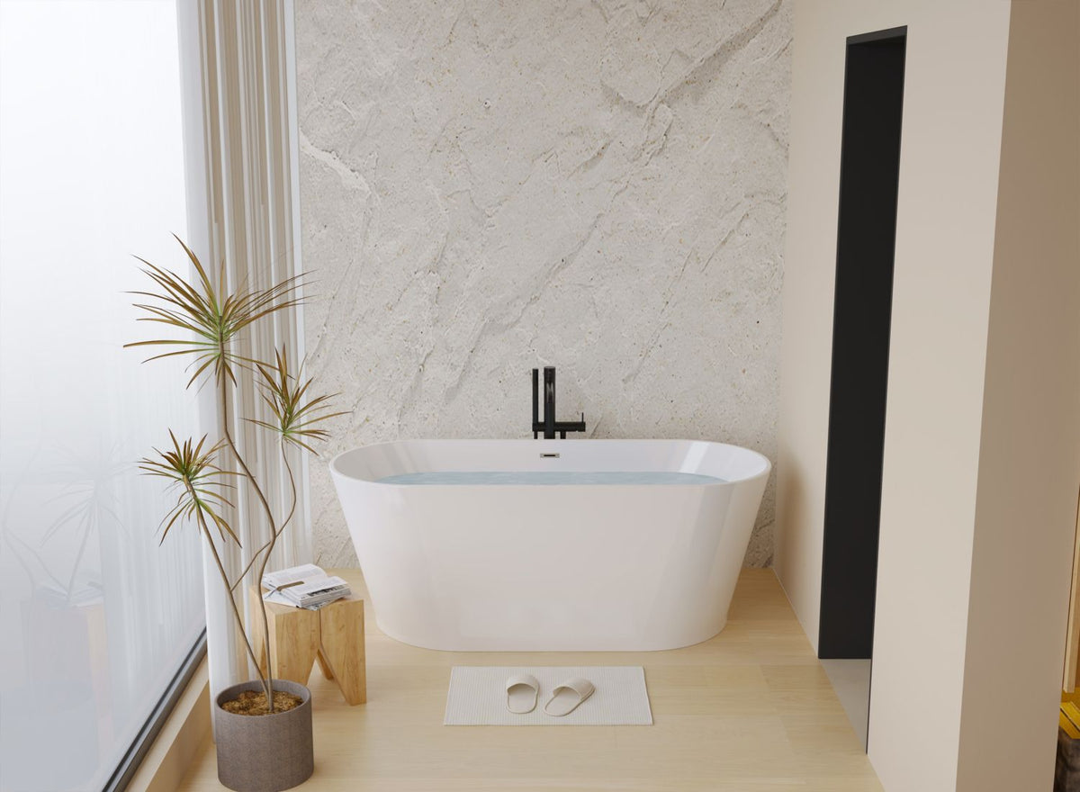 55- Acrylic Freestanding Bathtub for a Luxurious Soak