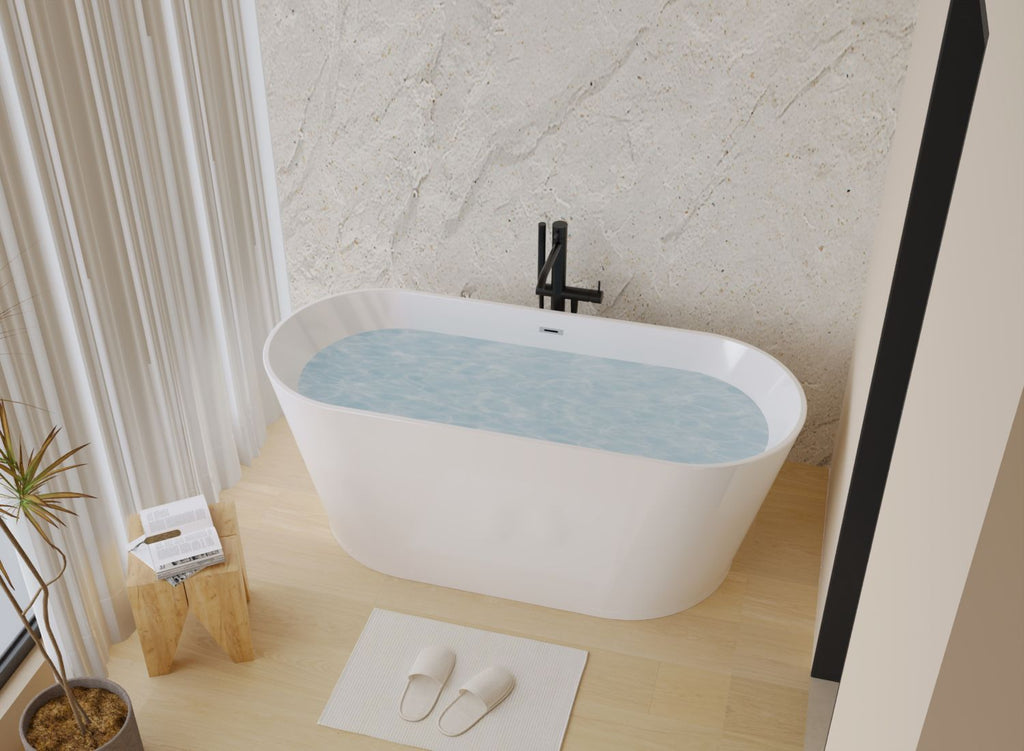 55- Acrylic Freestanding Bathtub for a Luxurious Soak