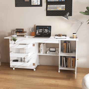 Foldable Sewing Machine Table and Craft Storage Station