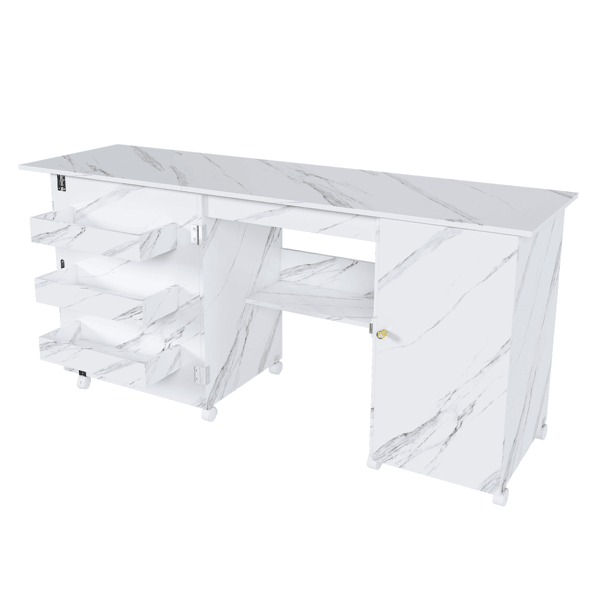Foldable Sewing Machine Table and Craft Storage Station