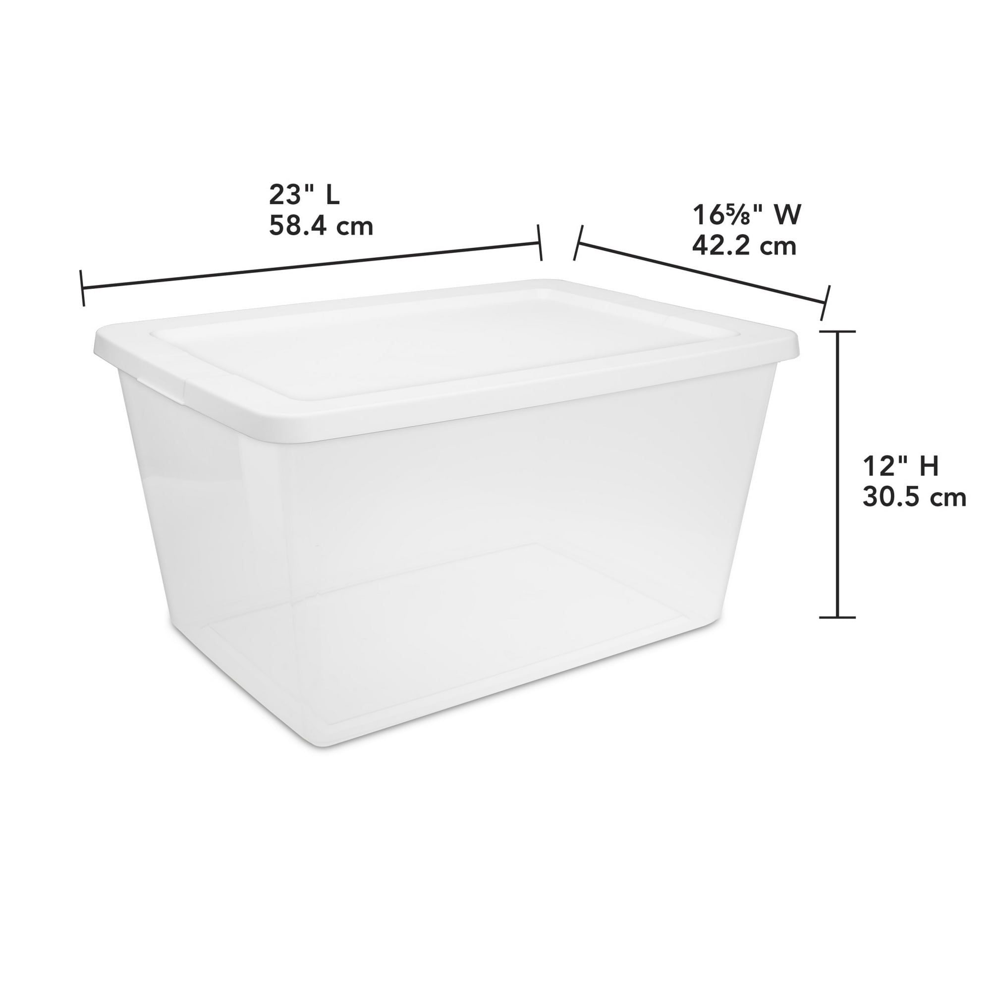 Clear Stackable Storage Bins with Snap-On Lids