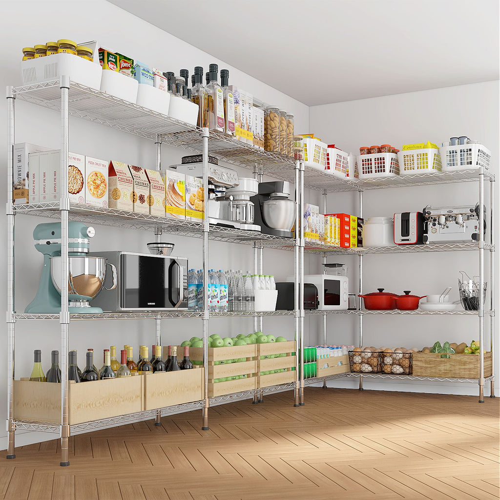Adjustable Wire Shelving Unit for Kitchens, Garages, and Pantries