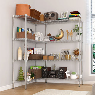 Adjustable Wire Shelving Unit for Kitchens, Garages, and Pantries