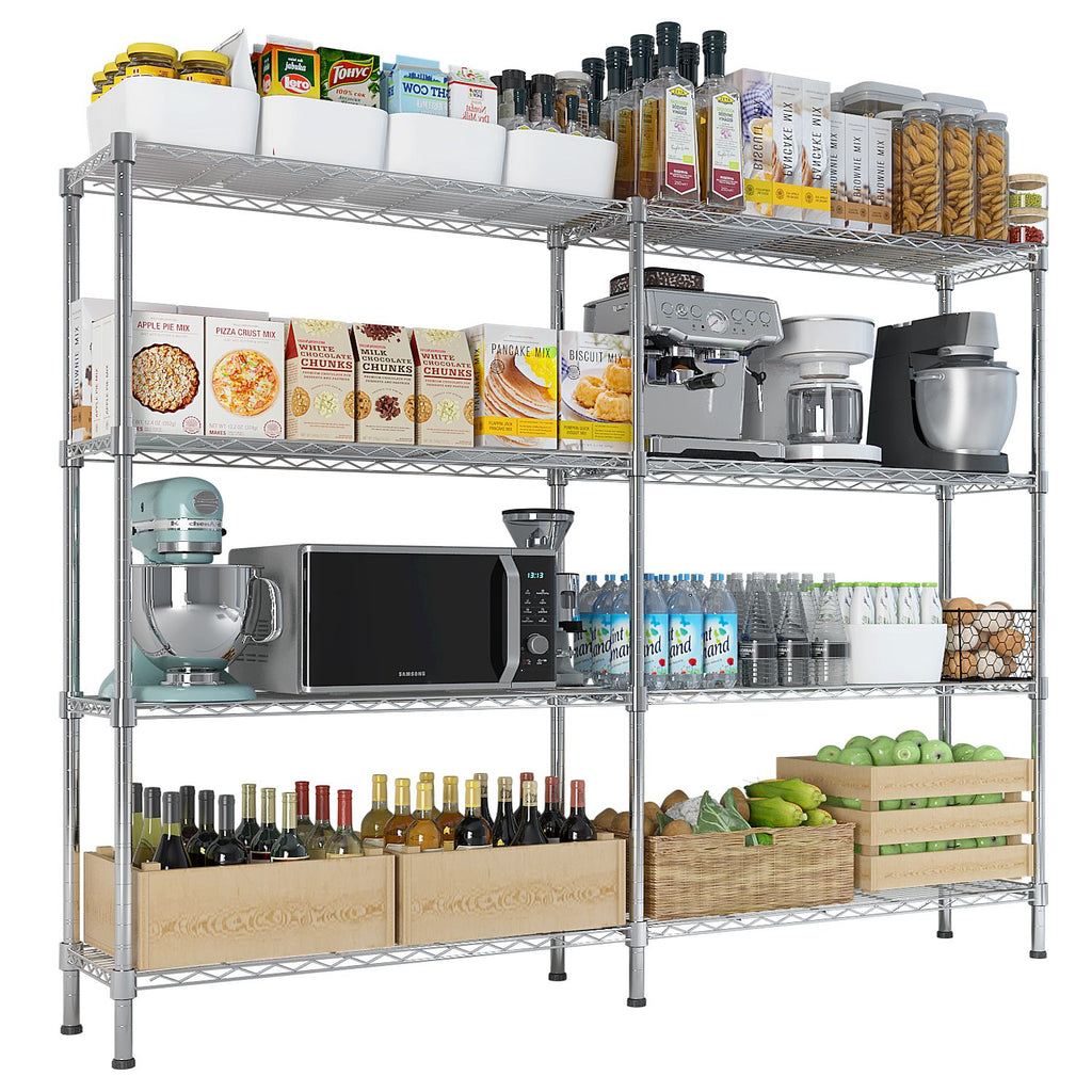 Adjustable Wire Shelving Unit for Kitchens, Garages, and Pantries