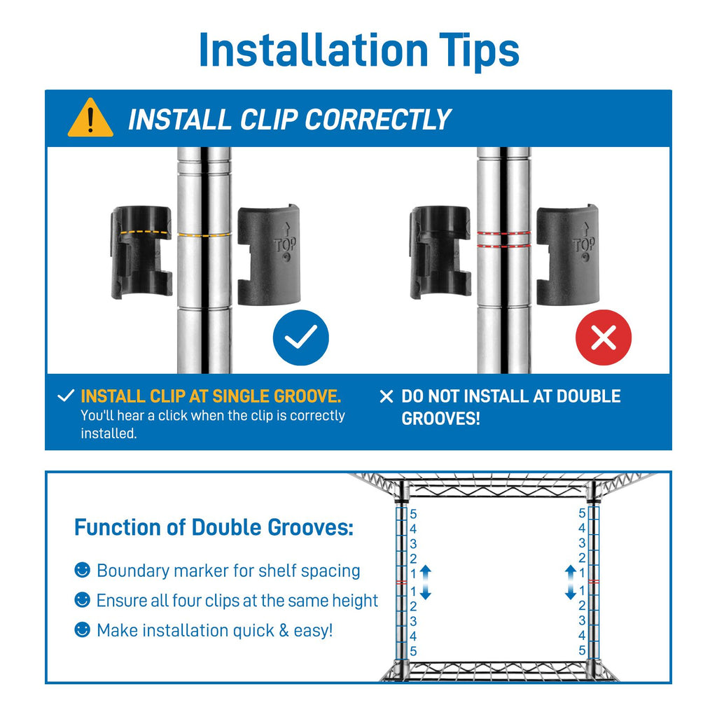 Adjustable Wire Shelving Unit for Kitchens, Garages, and Pantries