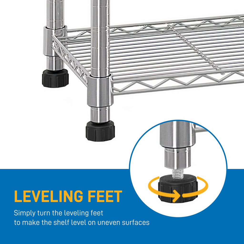 Adjustable Wire Shelving Unit for Kitchens, Garages, and Pantries