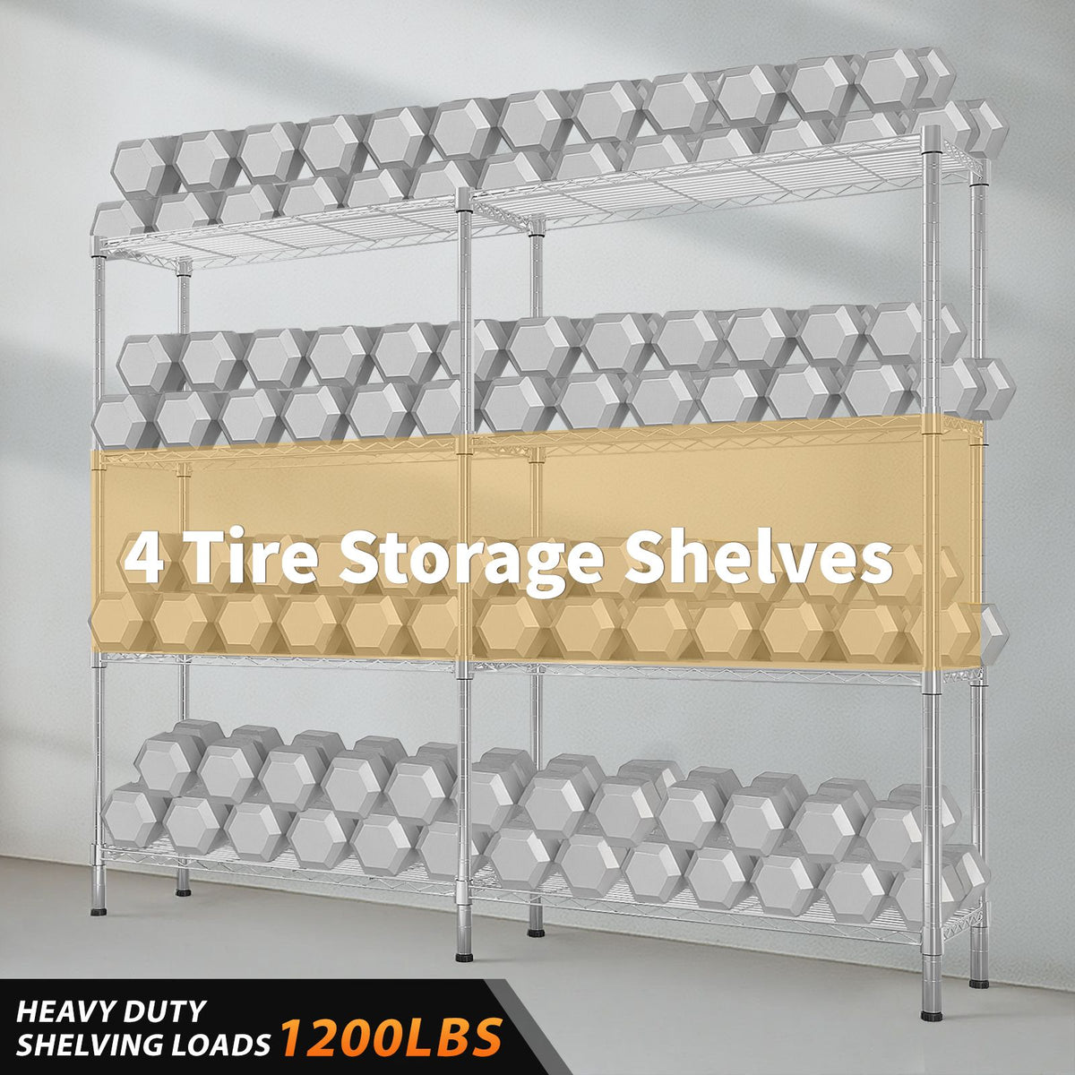 Adjustable Wire Shelving Unit for Kitchens, Garages, and Pantries