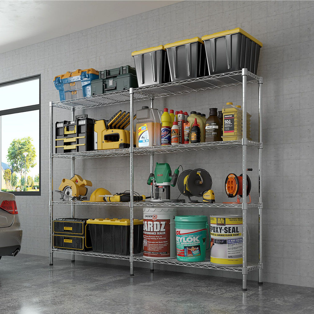 Adjustable Wire Shelving Unit for Kitchens, Garages, and Pantries
