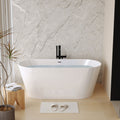 Glossy Freestanding Soaking Tub with Modern Lines