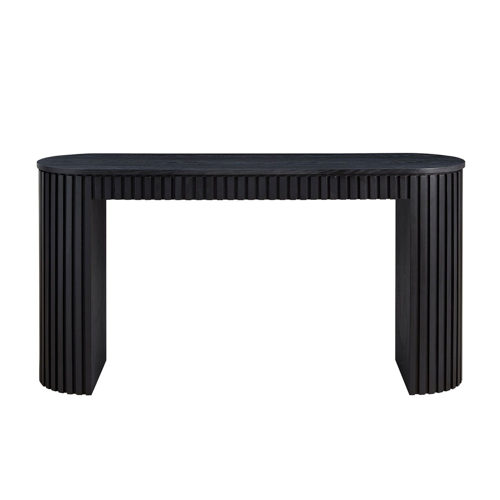 Modern Curved Console Table with Drawer