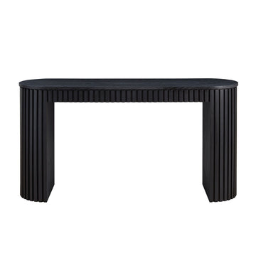 Modern Curved Console Table with Drawer