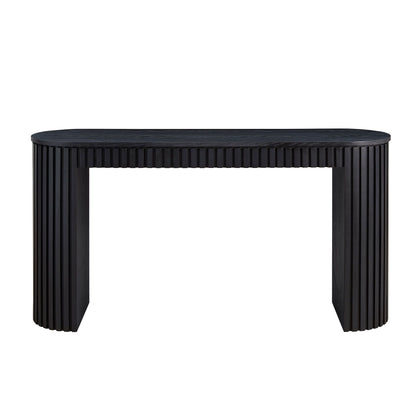 Modern Curved Console Table with Drawer