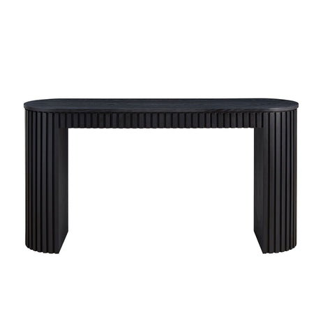 Modern Curved Console Table with Drawer