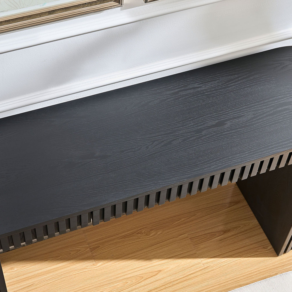 Modern Curved Console Table with Drawer