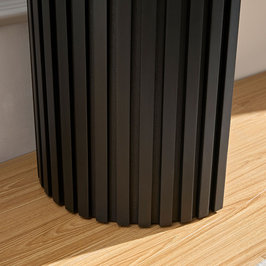 Modern Curved Console Table with Drawer