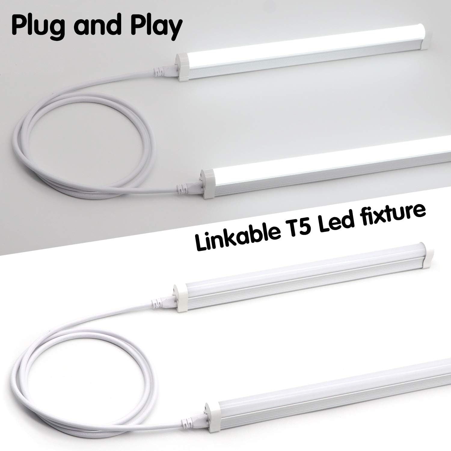 LED Tube Light Connector Cable Pack – T5/T8 Dual End Extension Cord (4-Pack)