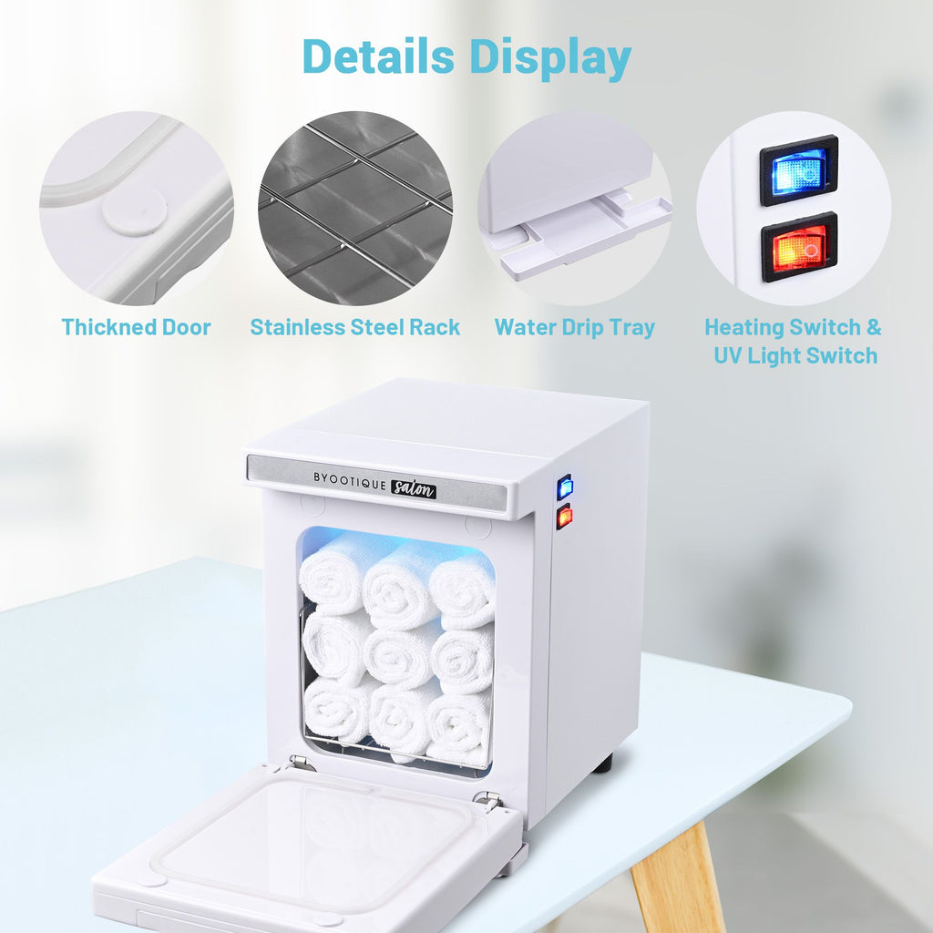 Compact Hot Towel Cabinet with Independent Controls