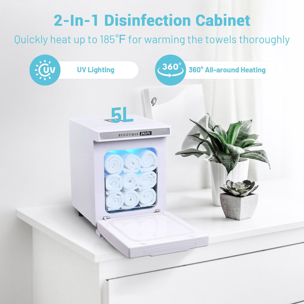 Compact Hot Towel Cabinet with Independent Controls