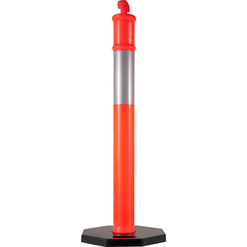 Traffic Delineator Post Kit with Reflective Band – 5 Pack