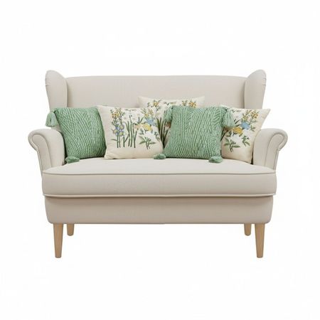 Sage Chevron and Botanical Pillow Cover Set