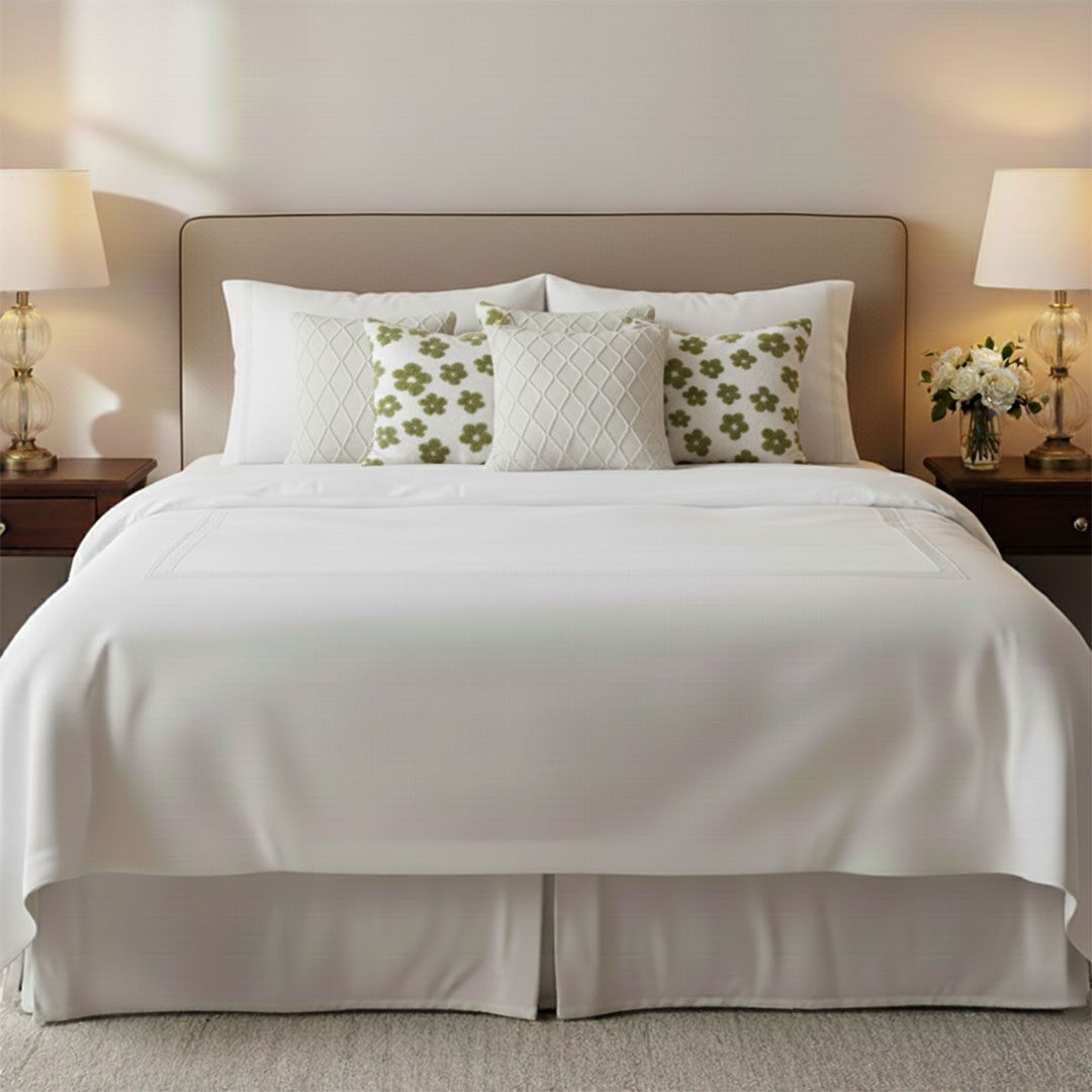 Cable Knit Diamond and Garden Bloom Pillow Cover Set