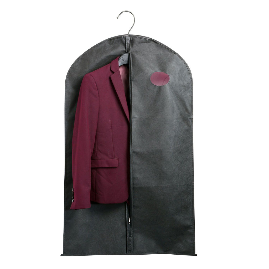 5-Pack 39- Garment Bags with Front Zipper and Transparent Window