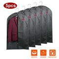 5-Pack 39- Garment Bags with Front Zipper and Transparent Window